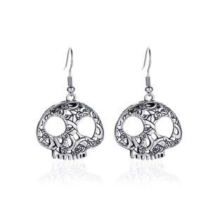 (BI) Silver Skull Earrings